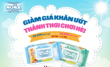 SIÊU KHUYẾN MÃI “MUA 1 TẶNG 1” KHĂN ƯỚT NUNA